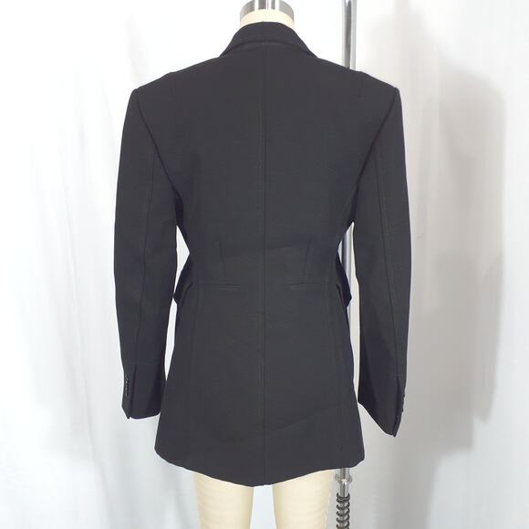 Bottega Veneta Black Shawl-Collar Cotton Ottoman Jacket Size 38 - NWT - Picture 3 of 5